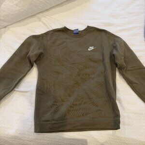 Nike Crewneck Sweatshirt -  Men's M Olive Green